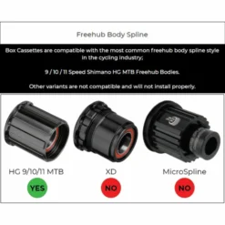 Box Two Prime 9 Speed Cassette 11 Box Two Prime 9 Speed Cassette -Sykkel Kompo Box Two Prime 9 Speed Cassette Cassettes Black BX2PR9CASS01 3