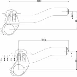 Deda Superzero Clip-On TT Extensions -Sykkel Kompo Deda Superzero Clip On TT Extensions Handlebar Spares Black NotSet DTS1 2