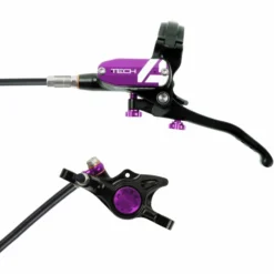 Hope Tech 4 X2 Brake - No Rotor 29 Hope Tech 4 X2 Brake - No Rotor -Sykkel Kompo Hope Tech 4 X2 Brake No Rotor Disc Brake Callipers Black Purple T4X2PUL