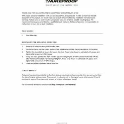 Nukeproof Horizon DM Frempind 13 Nukeproof Horizon DM Frempind -Sykkel Kompo NP Direct Mount Stem instructions