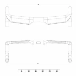 Prime Primavera Aero Carbon Handlebar -Sykkel Kompo Prime Primavera Aero Carbon Handlebar Aero Bars Black PPACH38B 9