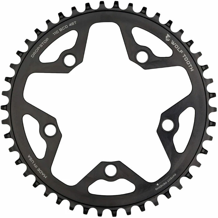 Wolf-tooth Wolf Tooth Flat Top Cyclocross 110 BCD Chainring 3 Wolf-tooth Wolf Tooth Flat Top Cyclocross 110 BCD Chainring